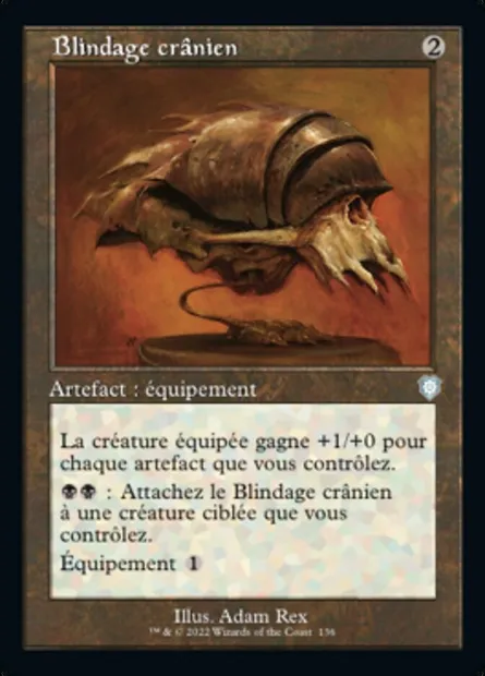 Blindage crânien, carte Magic BRC 136 — extension The Brothers' War Commander