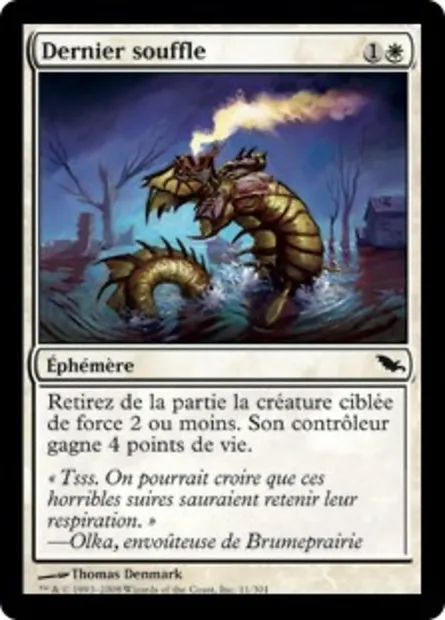 Dernier souffle, carte Magic SHM 11 — extension Sombrelande