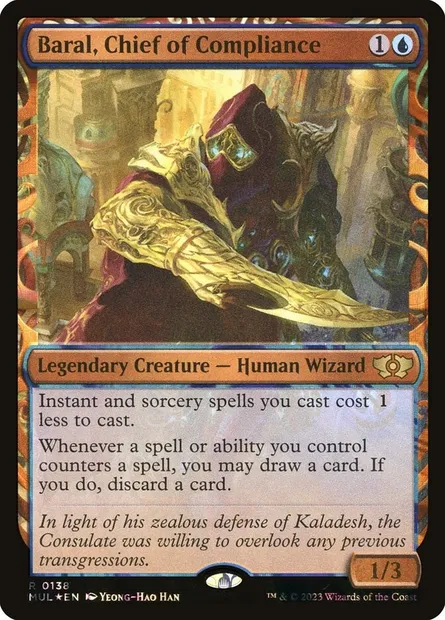 Baral, directeur de conformité, carte Magic MUL 138 — extension Multiverse Legends