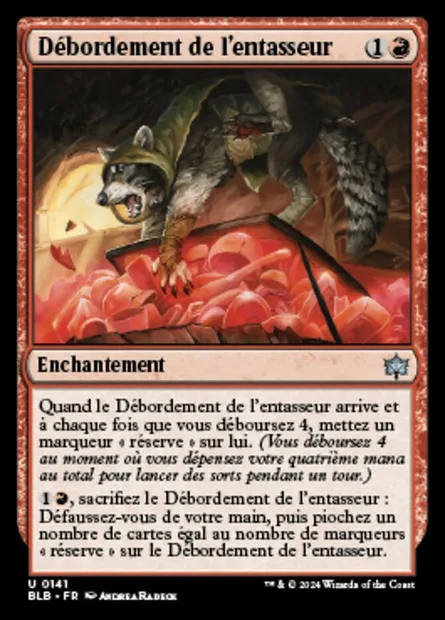 Débordement de l'entasseur, carte Magic BLB 141 — extension Bloomburrow