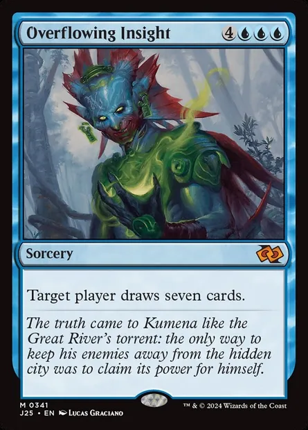 Overflowing Insight, Magic card J25 341 — Foundations Jumpstart set