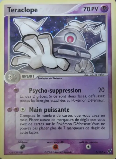 Téraclope, carte Pokémon DX 7 — extension EX Deoxys