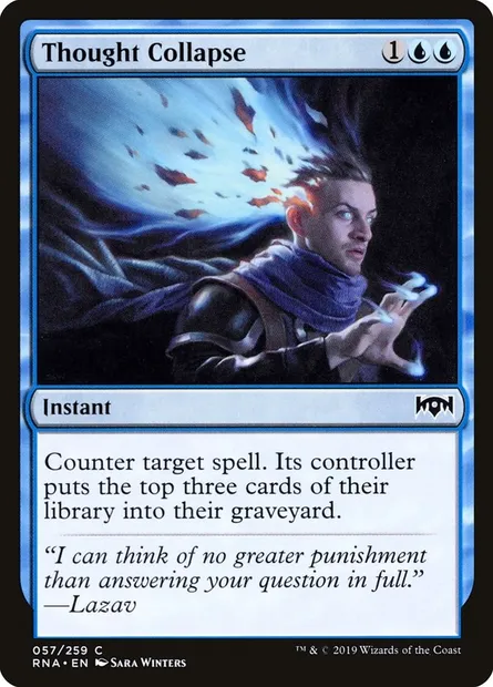 Thought Collapse, Magic card RNA 57 — Ravnica Allegiance set