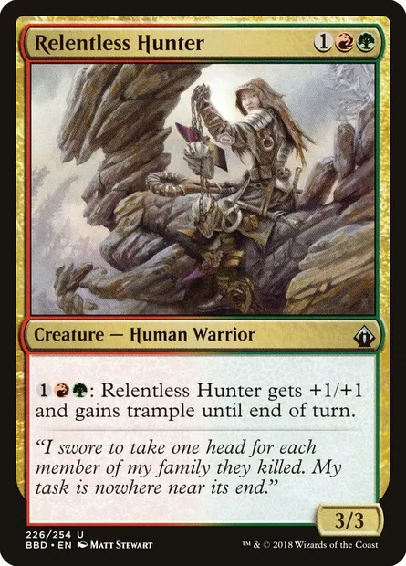 Chasseuse implacable, carte Magic BBD 226 — extension Battlebond