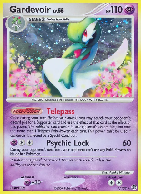Gardevoir, Pokémon card SW 7 — Secret Wonders set
