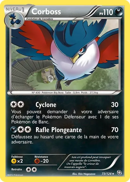 Corboss, carte Pokémon DRX 73 — extension Dragons Éxaltés