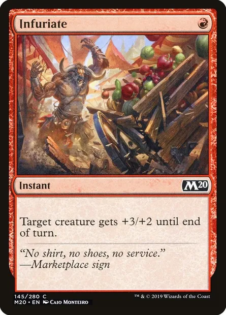 Infuriate, Magic card M20 145 — Core Set 2020 set