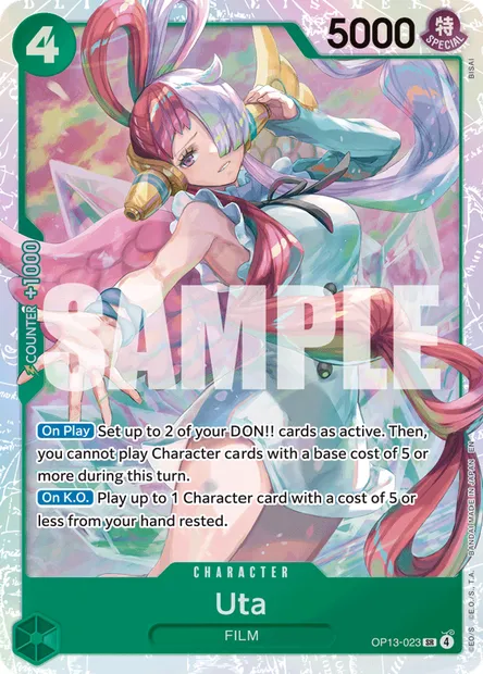 Uta, One Piece card OP13-023 — CARRYING ON HIS WILL set