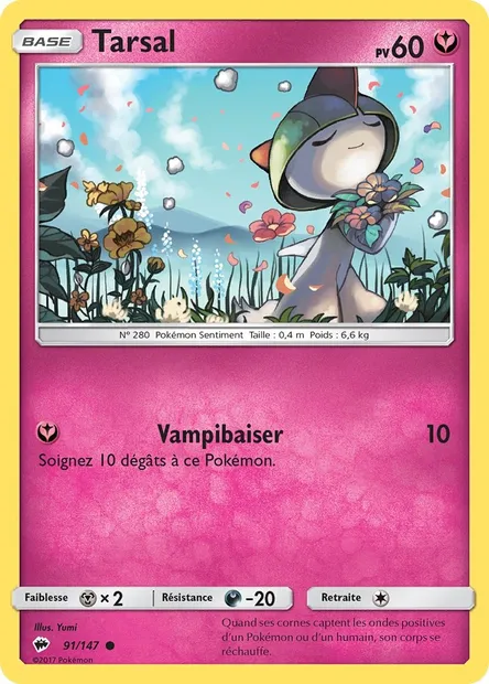 Tarsal, carte Pokémon BUS 91 — extension Ombres Ardentes