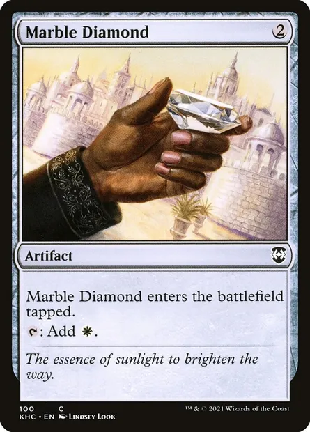 Marble Diamond, Magic card KHC 100 — Kaldheim Commander set