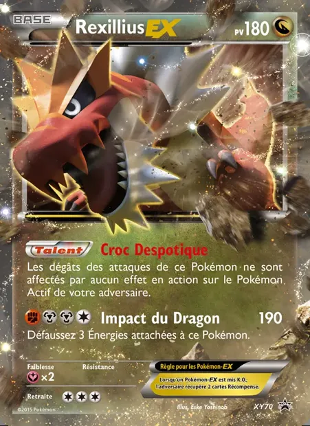 Rexillius EX, carte Pokémon XY 70 — extension Promo XY