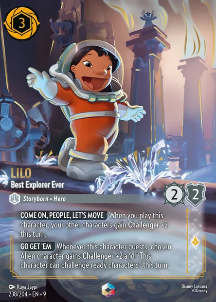 Lilo - Best Explorer Ever, Disney Lorcana card CH9-238 — Fabled set