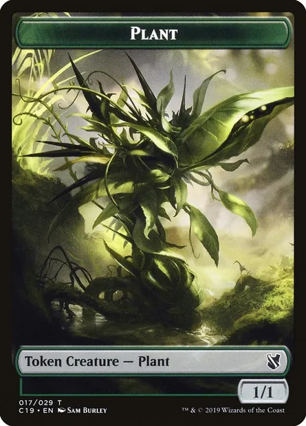 Plant, carte Magic TC19 17 — extension Commander 2019 Tokens
