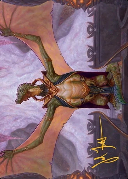 Kheru Goldkeeper // Kheru Goldkeeper, Magic card ATDM 36 — Tarkir: Dragonstorm Art Series set