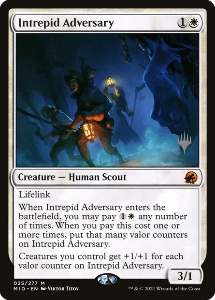 Adversaire intrépide, carte Magic PMID 25p — extension Innistrad: Midnight Hunt Promos