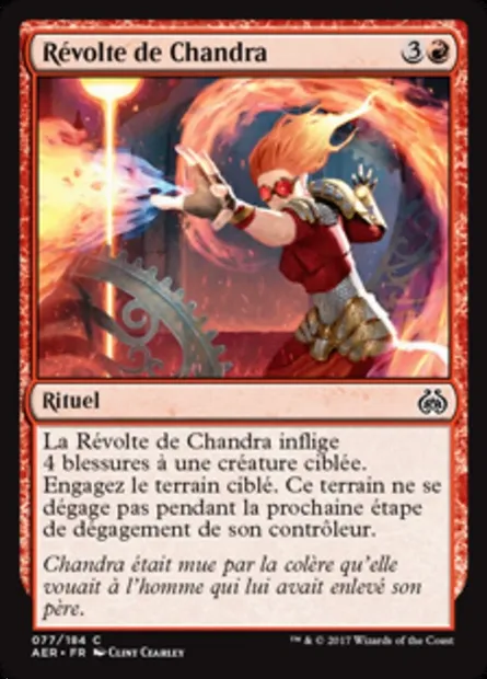 Révolte de Chandra, carte Magic AER 77 — extension La révolte éthérique