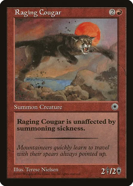 Couguar enrage, carte Magic POR 144 — extension Portal