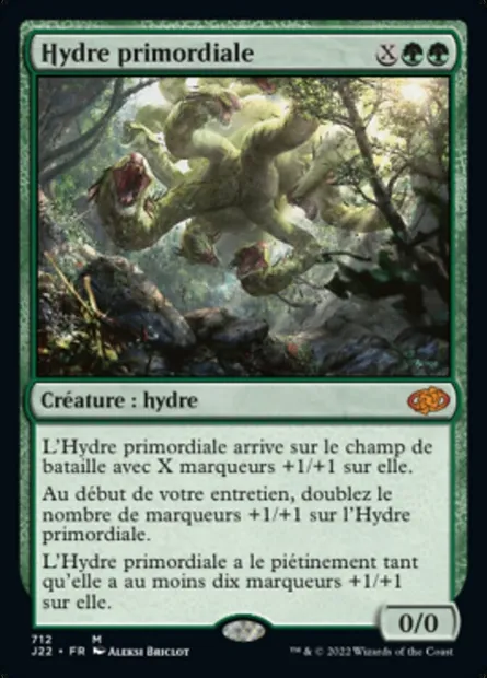 Hydre primordiale, carte Magic J22 712 — extension Jumpstart 2022