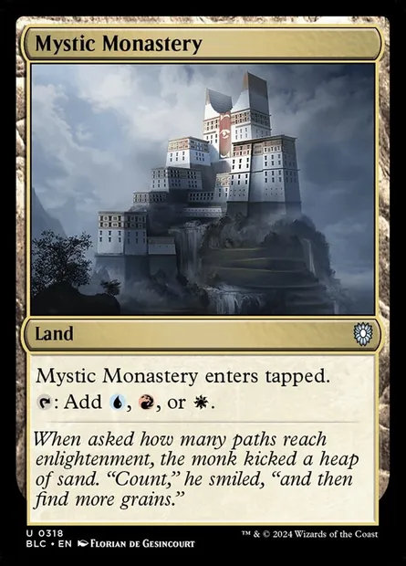 Mystic Monastery, Magic card BLC 318 — Bloomburrow Commander set