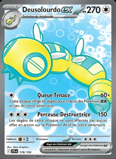 Deusolourdo-ex, carte Pokémon JTG 178 — extension Aventures Ensemble