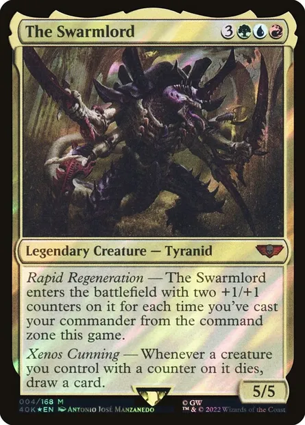 The Swarmlord, carte Magic 40K 4 — extension Warhammer 40,000 Commander