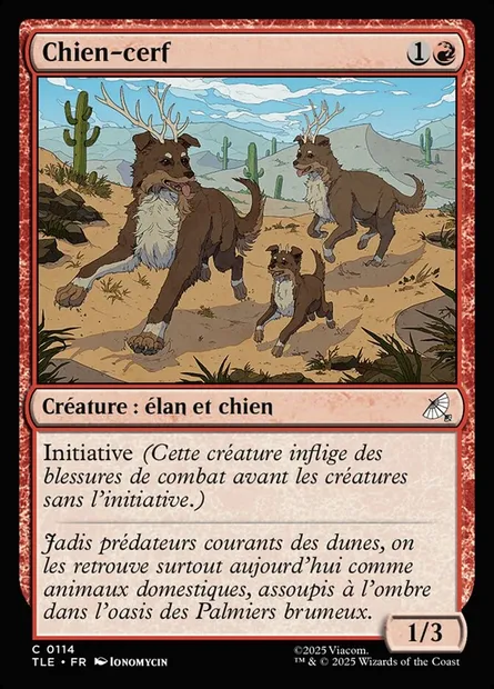 Chien-cerf, carte Magic TLE 114 — extension Avatar: The Last Airbender Eternal