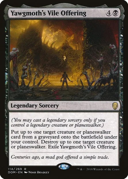 Yawgmoth's Vile Offering, Magic card DOM 114 — Dominaria set