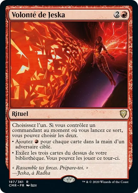 Volonté de Jeska, carte Magic CMR 187 — extension Commander Legends
