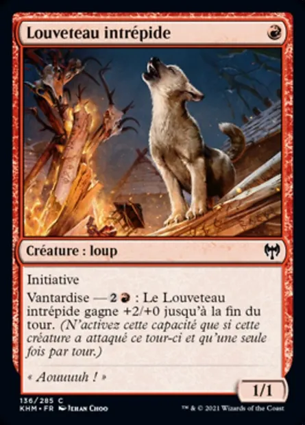 Louveteau intrépide, carte Magic KHM 136 — extension Kaldheim