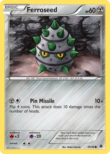 Ferroseed, Pokémon card EPO 70 — Emerging Powers set