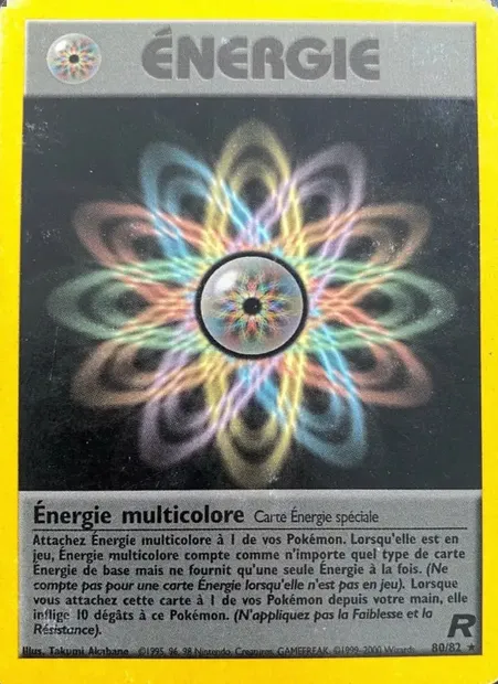 Énergie multicolore, carte Pokémon TR 80 — extension Team Rocket