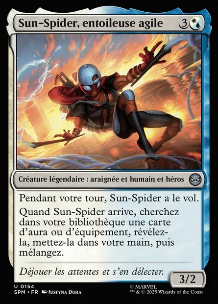 Sun-Spider, entoileuse agile, carte Magic SPM 154 — extension Marvel's Spider-Man