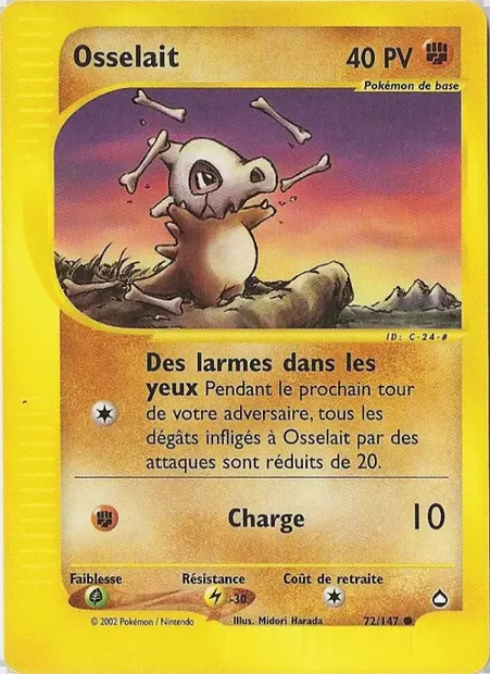 Osselait, carte Pokémon AQ 72 — extension Aquapolis