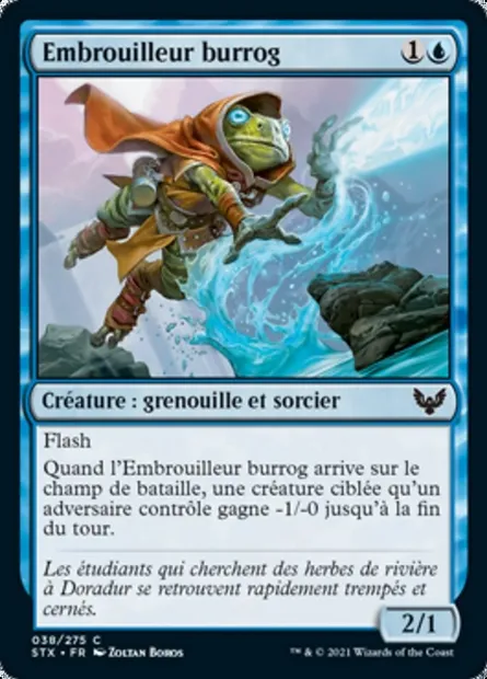 Embrouilleur burrog, carte Magic STX 38 — extension Strixhaven: l'Académie des Mages