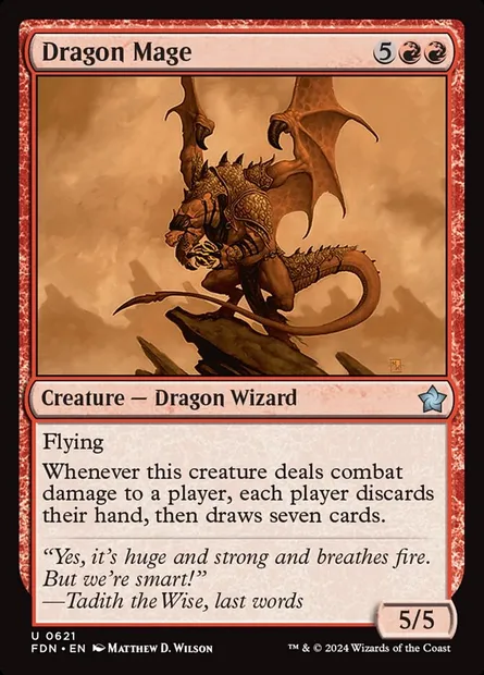 Dragon Mage, Magic card FDN 621 — Foundations set