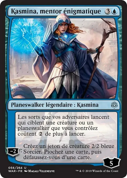 Kasmina, mentor énigmatique, carte Magic WAR 56 — extension La guerre des Planeswalkers