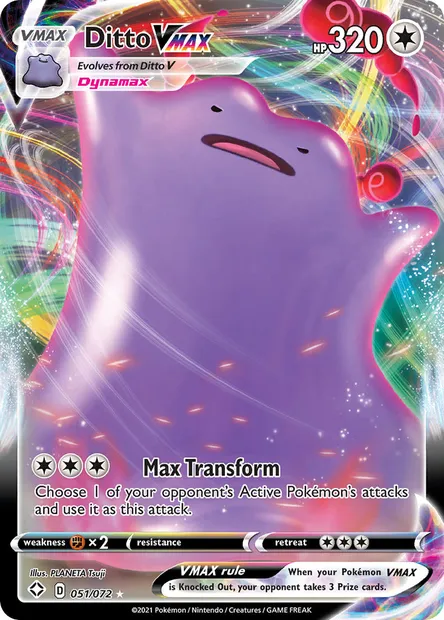 Ditto VMAX, Pokémon card SHF 51 — Shining Fates set