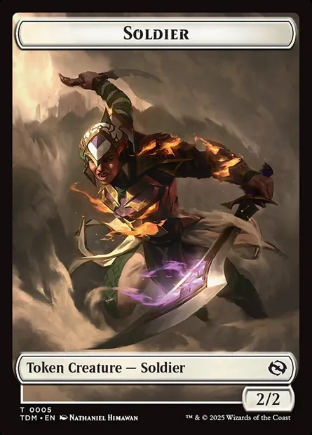 Soldier, carte Magic TTDM 5 — extension Tarkir: Dragonstorm Tokens