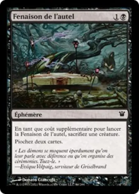Fenaison de l'autel, carte Magic ISD 86 — extension Innistrad