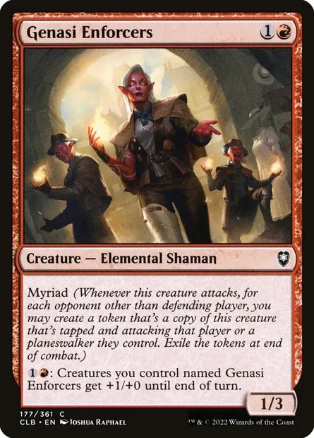 Genasi Enforcers, Magic card CLB 177 — Commander Legends: Battle for Baldur's Gate set