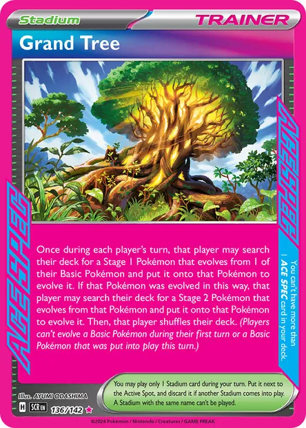Grand Tree, Pokémon card SCR 136 — Stellar Crown set