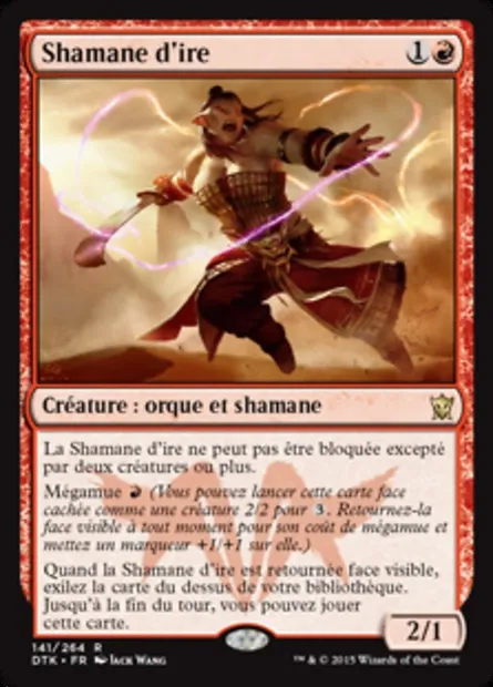 Shamane d'ire, carte Magic DTK 141 — extension Les Dragons de Tarkir