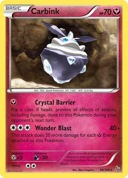Carbink, Pokémon card FLF 68 — Flashfire set