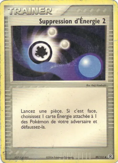 Suppression d'Énergie 2, carte Pokémon RG 89 — extension EX Rouge Feu & Vert Feuille