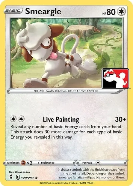 Smeargle, Pokémon card PPS 128-2 — Play! Pokémon Prize Pack Series set