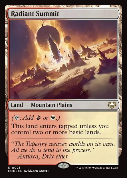 Radiant Summit, Magic card EOC 23 — Edge of Eternities Commander set