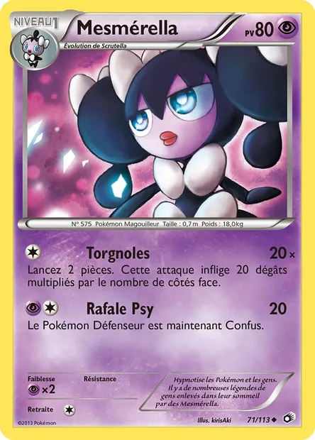 Mesmérella, carte Pokémon LTR 71 — extension Legendary Treasures