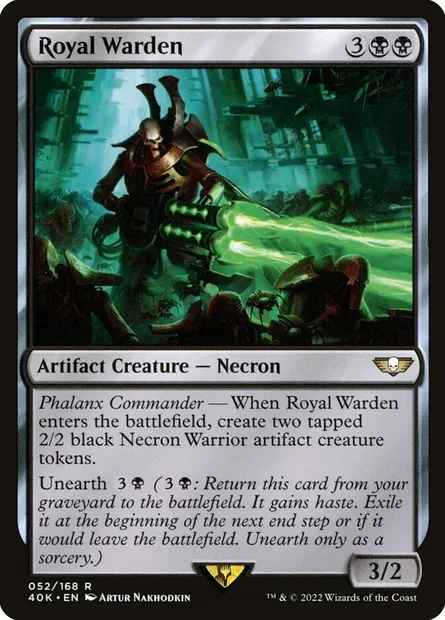 Royal Warden, Magic card 40K 52 — Warhammer 40,000 Commander set