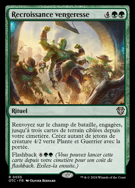 Recroissance vengeresse, carte Magic OTC 35 — extension Outlaws of Thunder Junction Commander