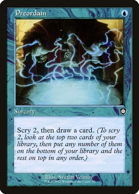 Preordain, Magic card BRC 92 — The Brothers' War Commander set